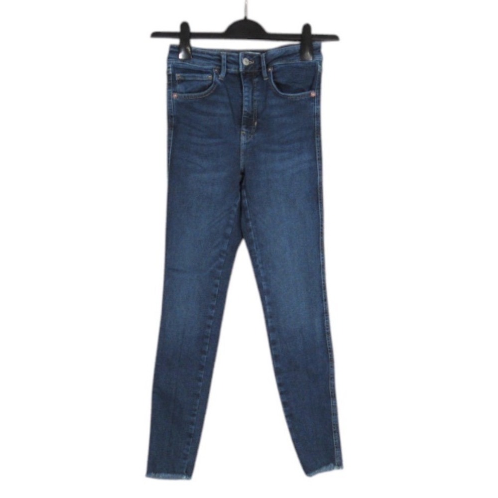 WE THE FREE Blue Stretch Denim THE RAW HIGH-RISE JEGGING 5-Pocket JEANS Sz 27